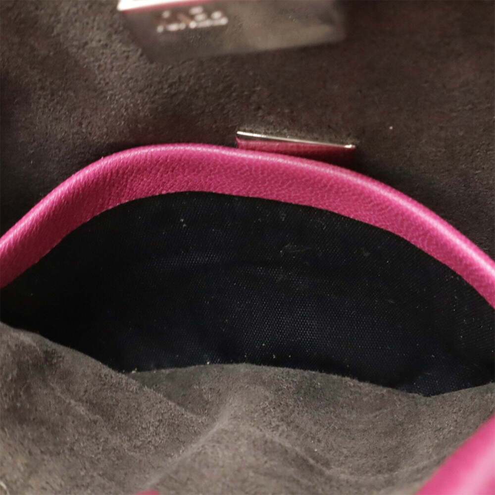 FENDI Purple Leather Peekaboo Shoulder Bag - Picture 9 of 10
